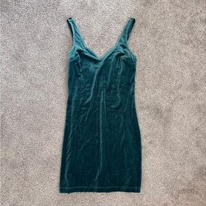 Express Women’s Teal Velvet Sleeveless Dress XS